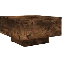 vidaXL Salontafel 55x55x31 cm bewerkt hout gerookt eikenkleurig
