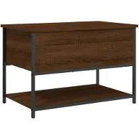 vidaXL Opbergbankje 70x42,5x47 cm bewerkt hout bruin eikenkleur