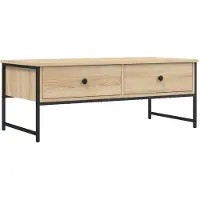 vidaXL Salontafel 101x49x39,5 cm bewerkt hout sonoma eikenkleurig
