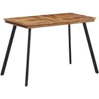 vidaXL Eettafel 120x62x76 cm massief teakhout