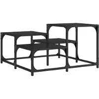 vidaXL Salontafel 68x68x40 cm bewerkt hout zwart