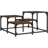 vidaXL Salontafel 68x68x40 cm bewerkt hout bruin eikenkleur