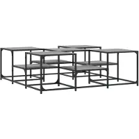DKD Home Decor Salontafel 121x121x40 cm bewerkt hout grijs sonoma eikenkleurig