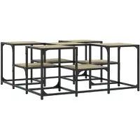 vidaXL Salontafel 91x91x40 cm bewerkt hout sonoma eikenkleurig