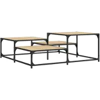 DKD Home Decor Salontafel 107x107x40 cm bewerkt hout sonoma eikenkleurig