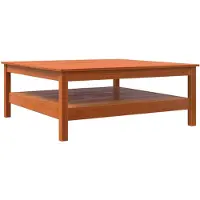 vidaXL Salontafel 100x100x40 cm massief grenenhout wasbruin