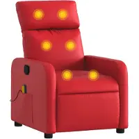 vidaXL Massagestoel verstelbaar kunstleer rood