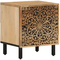 vidaXL Nachtkastje 40x33x46 cm massief mangohout