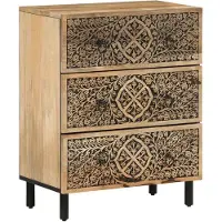 vidaXL Bijzetkast 60x33x75 cm massief mangohout