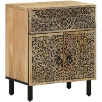 vidaXL Nachtkastje 50x33x60 cm massief mangohout