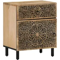 vidaXL Nachtkastje 50x33x60 cm massief mangohout