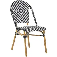 Beliani RIFREDDO - Tuinset voor 4 - Wit/Zwart - PE rotan