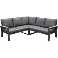 AVH-Collectie Costa Rica hoek loungeset 3 delig aluminium antraciet