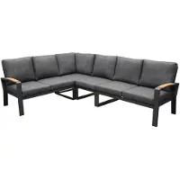 AVH-Collectie Costa Rica hoek loungeset 4 delig aluminium antraciet