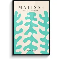 PosterMonkey Poster in lijst - Fotolijst 80x120 cm - Posters - Blauw - Kunst - Matisse - Abstract - Posterlijst zwart - Decoratie - Wanddecoratie woonkamer - Muurdecoratie slaapkamer