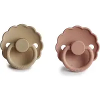 Frigg - Fopspenen - Croissant & Rose Gold - Maat 1 - 0-6 mnd - 2 stuks