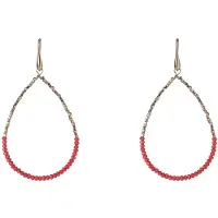 Go Dutch Label Oorhangers elegant beads drop Coral