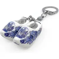 Matix 12 stuks sleutelhanger klomp dubbel 4 cm Amsterdam delftsblauw