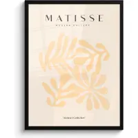 PosterMonkey Poster in lijst - Fotolijst 60x80 cm - Posters - Moderne kunst - Matisse - Pastel - Abstract - Posterlijst zwart - Decoratie - Wanddecoratie woonkamer - Muurdecoratie slaapkamer