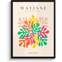 PosterMonkey Poster in lijst - Fotolijst 60x80 cm - Posters - Matisse - Abstracte kunst - Natuur - Modern - Posterlijst zwart - Decoratie - Wanddecoratie woonkamer - Muurdecoratie slaapkamer