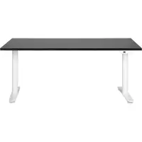 Beliani DESTIN IV - Elektrisch Verstelbaar bureau - Zwart/Wit - 160 cm - MDF