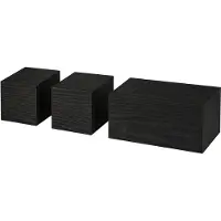 Duraline kubus zwart eik 10x20 cm set 3 stuks