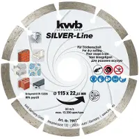 Kwb 796170 Diamanten doorslijpschijf Diameter 115 mm Boordiameter 22.23 mm Baksteen, Beton 1 stuk(s)