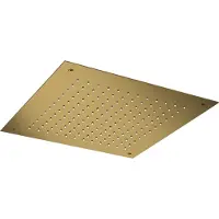 Hotbath Mate M111 inbouw hoofddouche 50cm vierkant geborsteld messing PVD