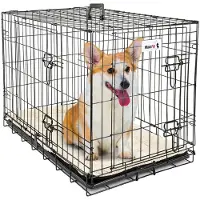 MaxxPet Hondenbench - Bench - Bench voor honden - Hondenbench Opvouwbaar - Incl. Plaid & drinkbakje - 91 x 57 x 64 cm
