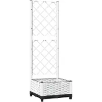 vidaXL Plantenbak met latwerk 40x40x121,5 cm polypropeen