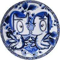 Woonexpress Heinen Delfts Blauw Wandbord Formidable - Ø 31 cm