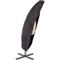 MaxxGarden Parasolhoes - Zweefparasol afdekhoes - cover 600D - 200-300 cm - met Rits en Trekkoord - Zwart