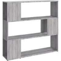 vidaXL Boekenkast/kamerscherm 100x24x94 cm grijs sonoma eikenkleurig