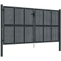 vidaXL Tuinpoort Antraciet 300x150 cm Staal