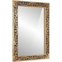 vidaXL Badspiegel, 50x70x2,5 cm, massief mangohout en glas