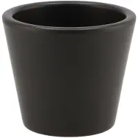 DK Design bloempot/plantenpot - Vinci - zwart mat - voor kamerplant - D10 x H12 cm - Plantenpotten