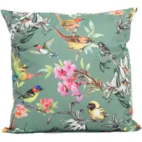 Annas collection - Buitenkussen Vogels Groen 60x60 cm