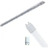 Velvalux LED Waterdichte TL Armatuur met T8 Buis - Strela - 150cm - Enkel - Koppelbaar - Waterdicht IP65 - 22W -