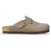 Birkenstock Klomp Unisex Boston Suede Taupe Narrow-Schoenmaat 36