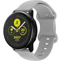 Cadorabo Siliconen bandje 22mm geschikt voor Samsung Galaxy Gear S3 / Gear 2 in GRIJS - Vervangingsmanchet geschikt voor Huawei Watch GT geschikt voor Watch 2 Pro geschikt voor Ticwatch Pro enz.