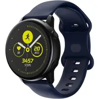 Cadorabo Siliconen bandje 22mm geschikt voor Samsung Galaxy Gear S3 / Gear 2 in BLAUW - Vervangingsmanchet geschikt voor Huawei Watch GT geschikt voor Watch 2 Pro geschikt voor Ticwatch Pro enz.