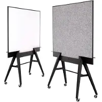 StudioVIX UIL verrijdbaar whiteboard / prikbord - Magnetisch emaille - Wolvilt