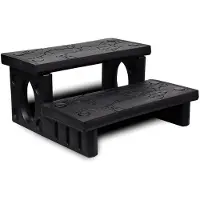 vidaXL Spatrap zwart
