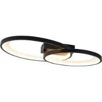 TRIO Plafondlamp Malaga zwart met wit