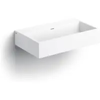 Clou Wash Me wastafel 70cm zonder plug aluite hoogte 14 cm