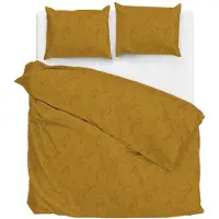 Zohome Zo Home Dekbedovertrek Katoen Satijn Fiori di - ochre gold 240x200/220cm