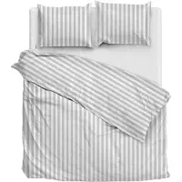 Zo! Home Dekbedovertrek Banda-di-Lino Dove-Grey Katoen-240 x 200 / 220 cm | Lits-Jumeaux