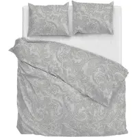 Zohome Zo Home Dekbedovertrek Katoen Paisley di Lino - dove grey 260x200/220cm