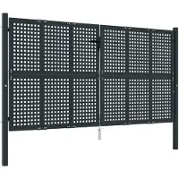 vidaXL Tuinpoort Antraciet 300x125 cm Staal
