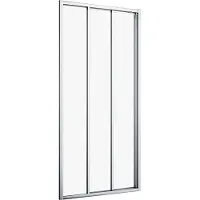 Sealskin Schuifdeur Driedelig Hooked 80x200 cm 6 mm Helder Glas Antikalk Zilver